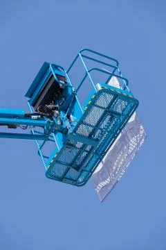 Crane with basket Stock Photos