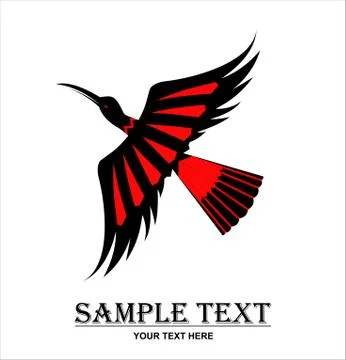 Crane in black and red Stock Illustration