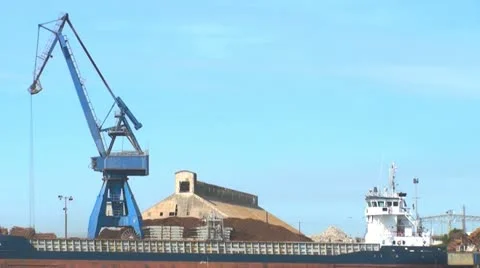 Crane boat Stock Footage 21811230