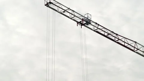 Crane Boom with Moving Cables Stock Footage 321429257