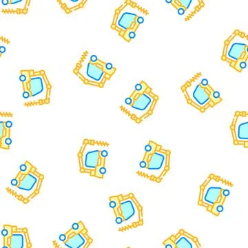 Crane-boring machine color icon vector isolated illustration Stock Illustration