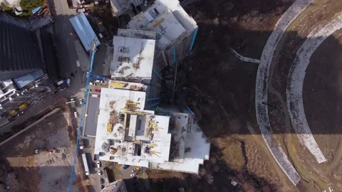 Crane  On The Building Construction Stock Footage 168955364
