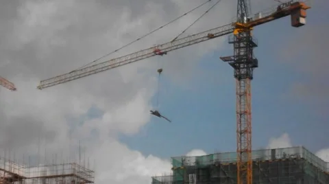 Crane in building Video stock 51422506