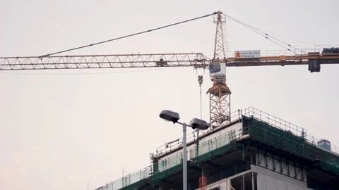 Crane On Building Stock Footage 127032340
