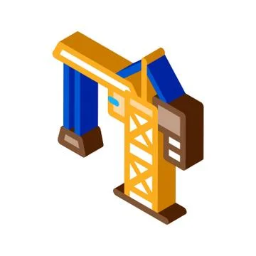 Crane for building isometric icon vector illustration Ilustración de archivo