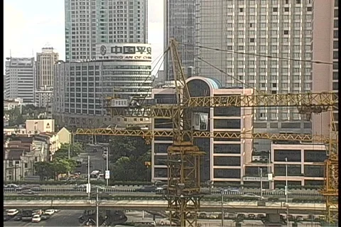 Crane in China Stock Footage 266629