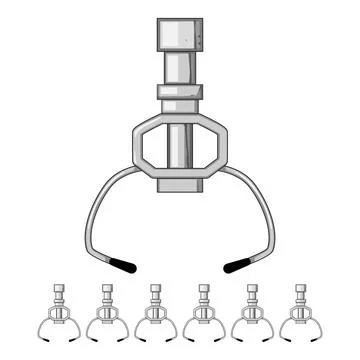 Crane claw machine cartoon vector graphic Stock Illustration