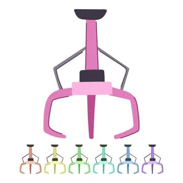 Crane claw machine vector cartoon graphic Stock Illustration