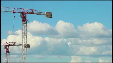 Crane on clouds (timelapse) Video stock 8836767