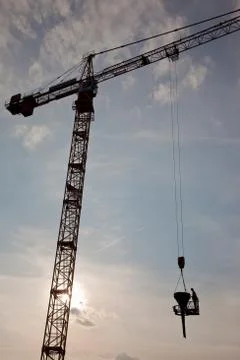 Crane concrete work Stock Photos