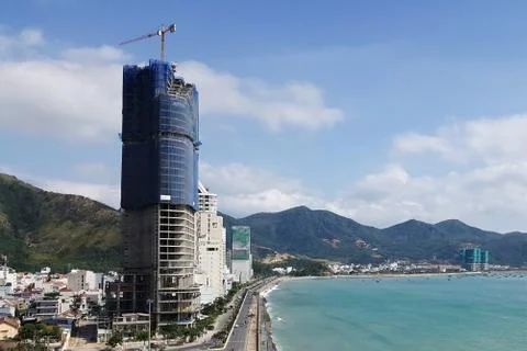 Crane, construction of the building Stock Photos