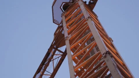 Crane construction machine drone view Stock-Footage 274414939