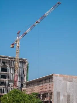 Crane at construction Stock Photos