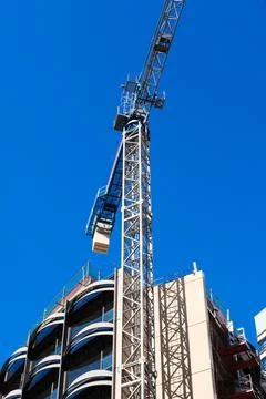 Crane at a construction Stock Photos