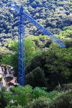 Crane at a construction Stock Photos