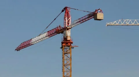 Crane on a construction site Stock Footage 41799289