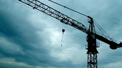 Crane - Construction Site Video stock 46768336