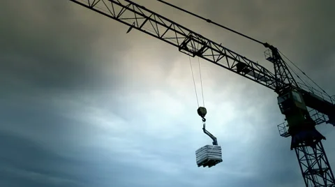 Crane - Construction Site Video stock 46768982