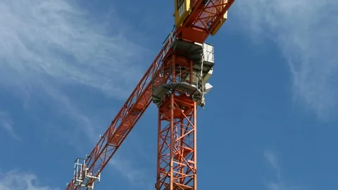 Crane at construction site Stock Footage 104838163