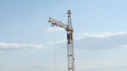 Crane on the construction site of the Stock Footage 153830420