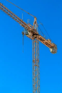 Crane at construction site 库存照片