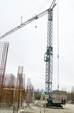 Crane at a Construction Site Stock Photos