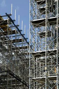 Crane on a construction site Stock Photos