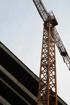 Crane on construction site Fotos de archivo