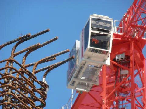 Crane at construction site Stock Photos