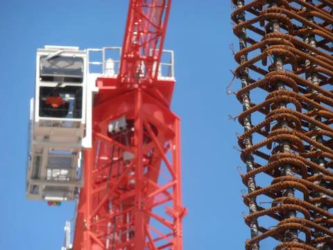 Crane at construction site Stock Photos