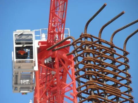 Crane at construction site Stock Photos
