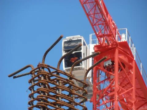 Crane at construction site Stock Photos