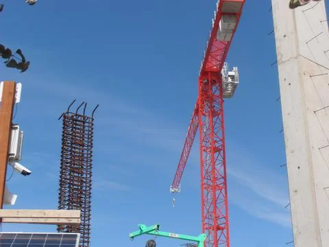 Crane at a construction site Stock Photos