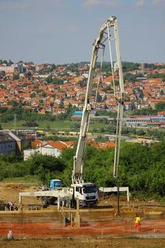 A crane on a construction site Stock Photos