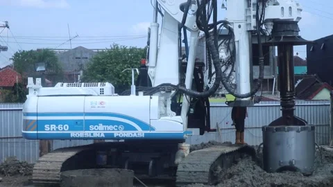 Crane for the construction. Workers at a construction site. Stock Footage 219310003