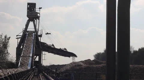 Crane conveyor transporting sugar beet Stock Footage 27167427