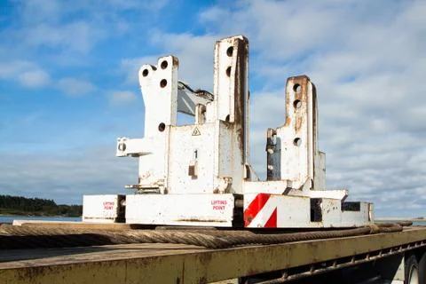 Crane counterweight base Stock Photos