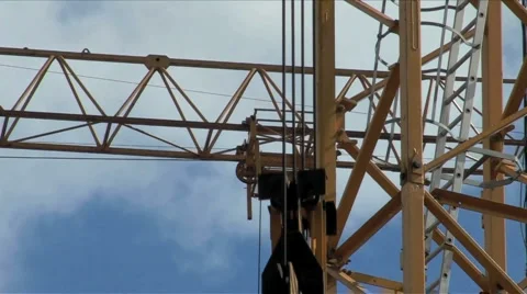 Crane detail in motion Stock Footage 995743