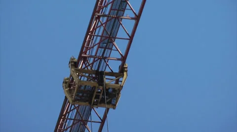 Crane detail in motion Stock Footage 33865124