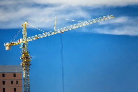 The crane elevating Stock Photos