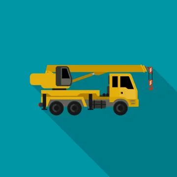 Crane flat icon Stock Illustration