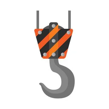 Crane flat icon Stock Illustration