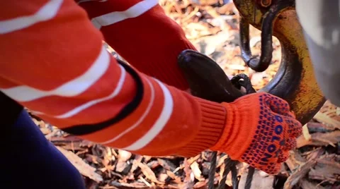 Crane Hook in Action Stock Footage 59084815