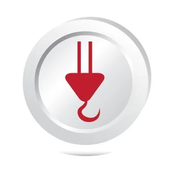 Crane hook button icon Stockillustratie