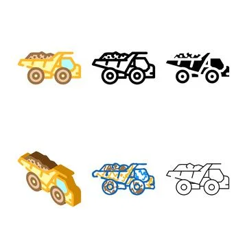 Crane hook construction vehicle color icon vector multistyle Stock Illustration