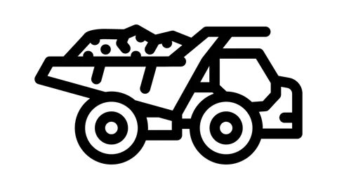 Crane hook construction vehicle line icon animation Stock Footage 326758494