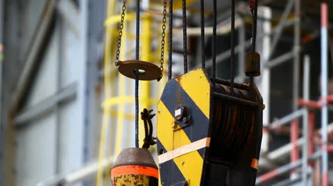 Crane Hook Stock Footage 22642792