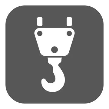 The crane hook icon. Building and lifting symbol. Flat Ilustración de archivo