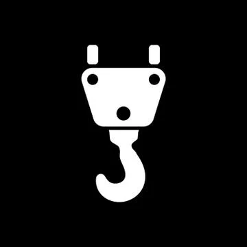 The crane hook icon. Building and lifting symbol. Flat Ilustración de archivo
