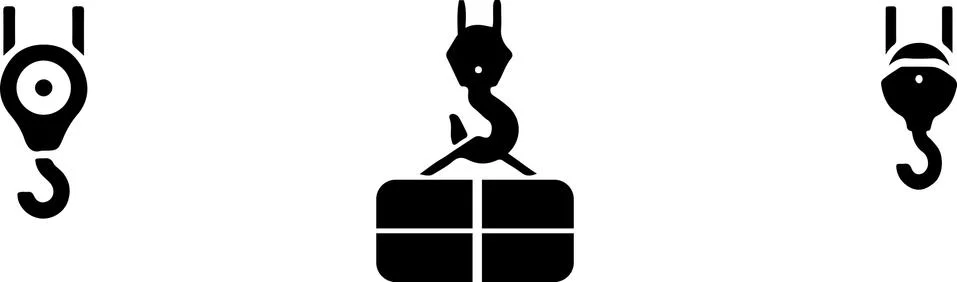 Crane hook icon isolated on background Stock Illustration